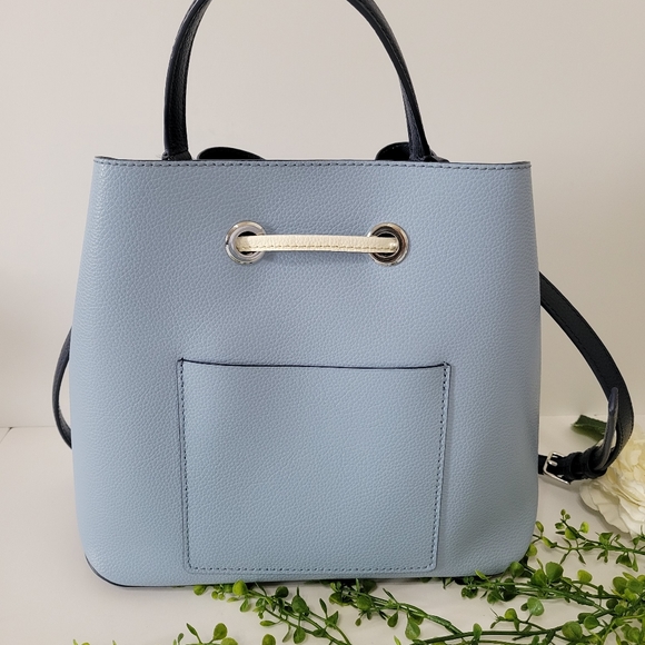 Kate Spade Eva bucket drawstrings crossbody blue tote bag New - Picture 5 of 12
